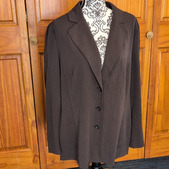 Lane Bryant Jackets & Blazers - Lane Bryant Dark Brown Women's Blazer Jacket 14/16 C272